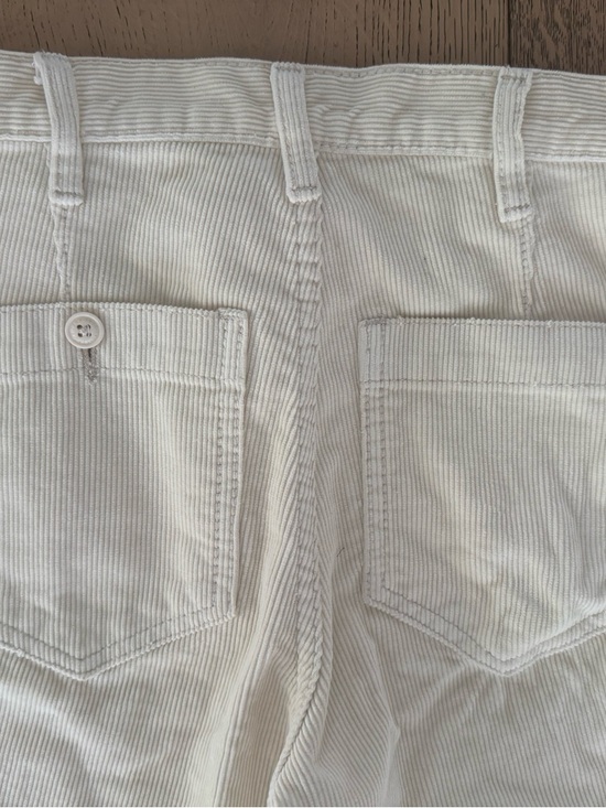 Brandy Melville Cream 100% Cotton Corduroy Flare Pants size Small - Picture 10 of 11